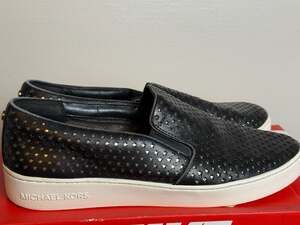 10m MICHAEL Michael Kors Keaton Slip-On Sneakers with Perforated Star Pattern